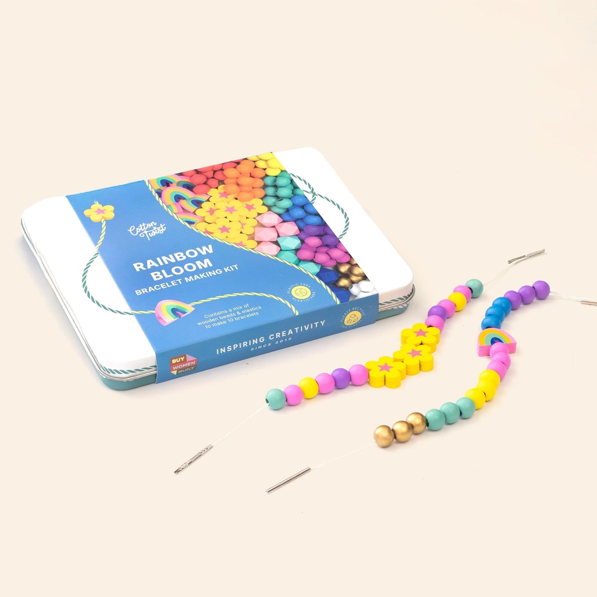 Cotton Twist Bracelet Making Kit - Rainbow Bloom
