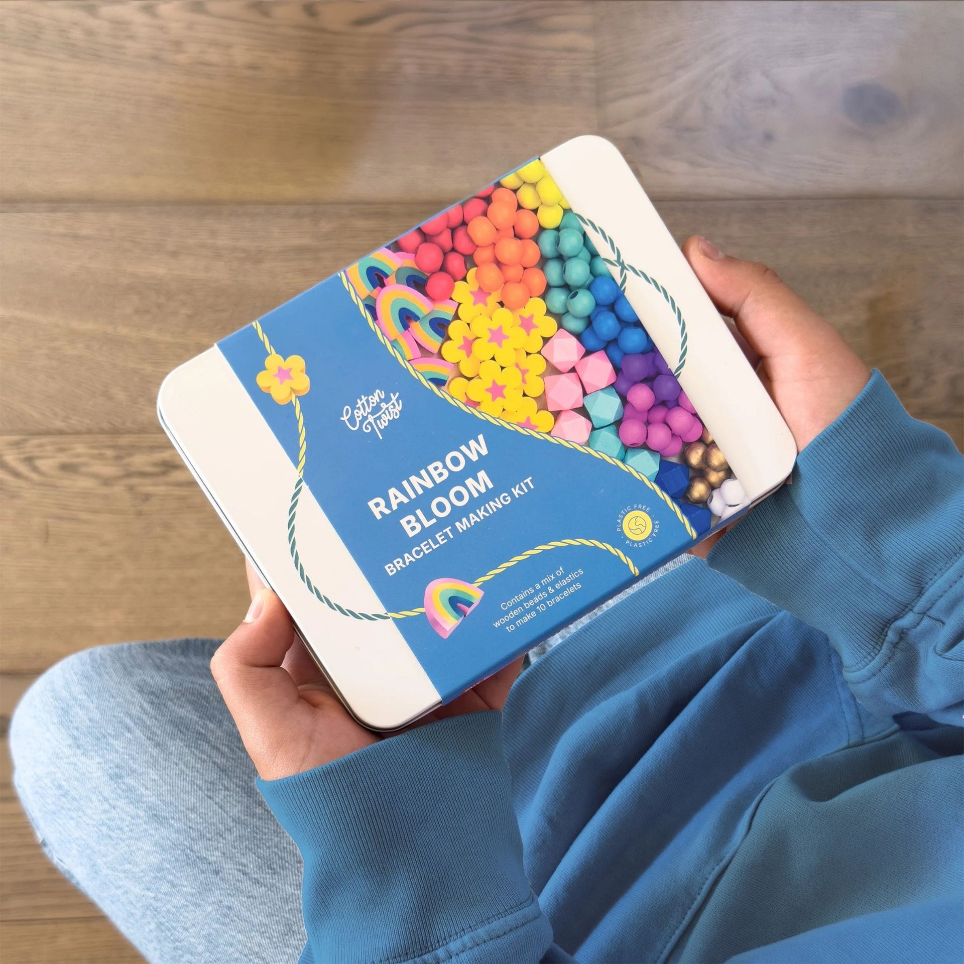 Cotton Twist Bracelet Making Kit - Rainbow Bloom
