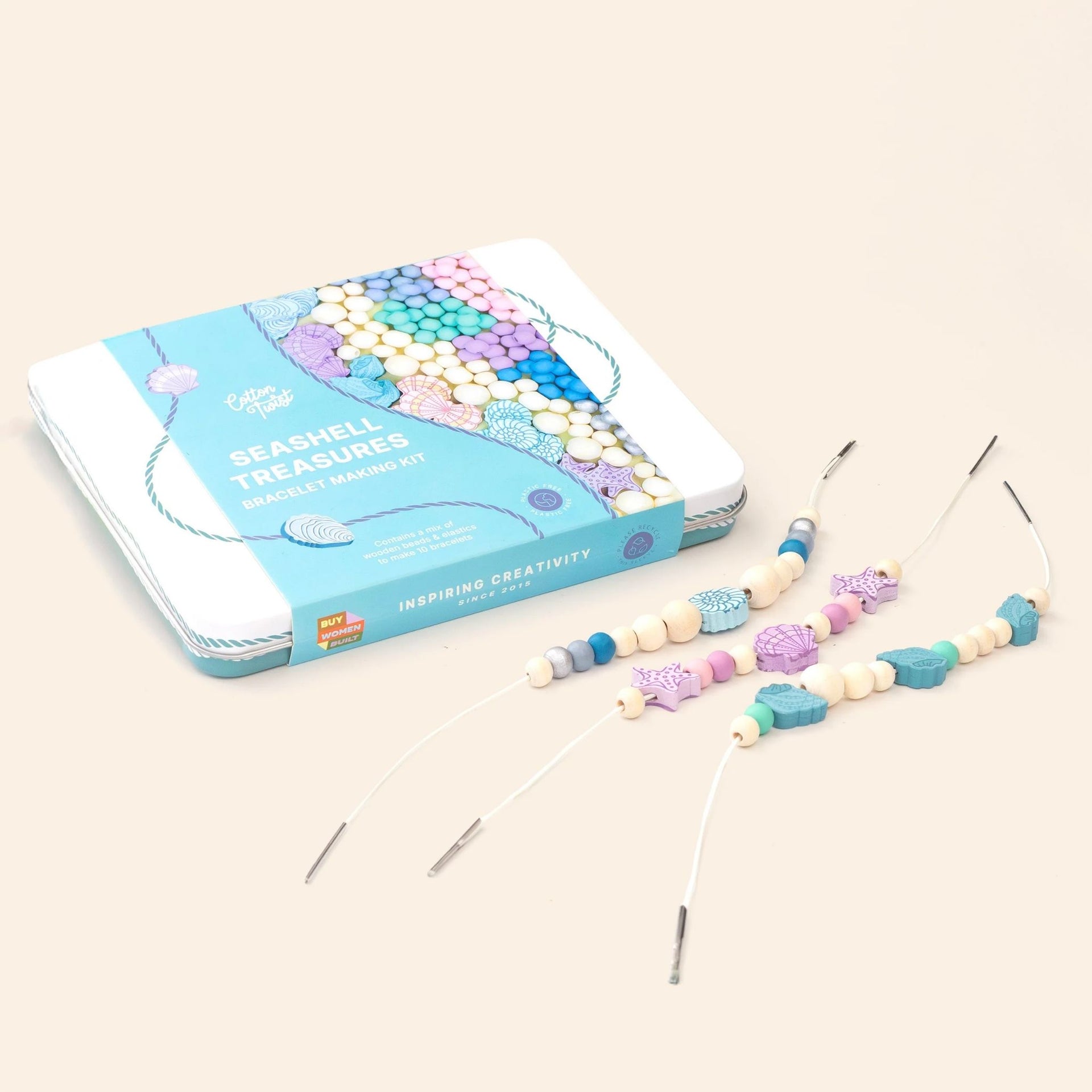 Cotton Twist Bracelet Making Kit - Seashell Treasures