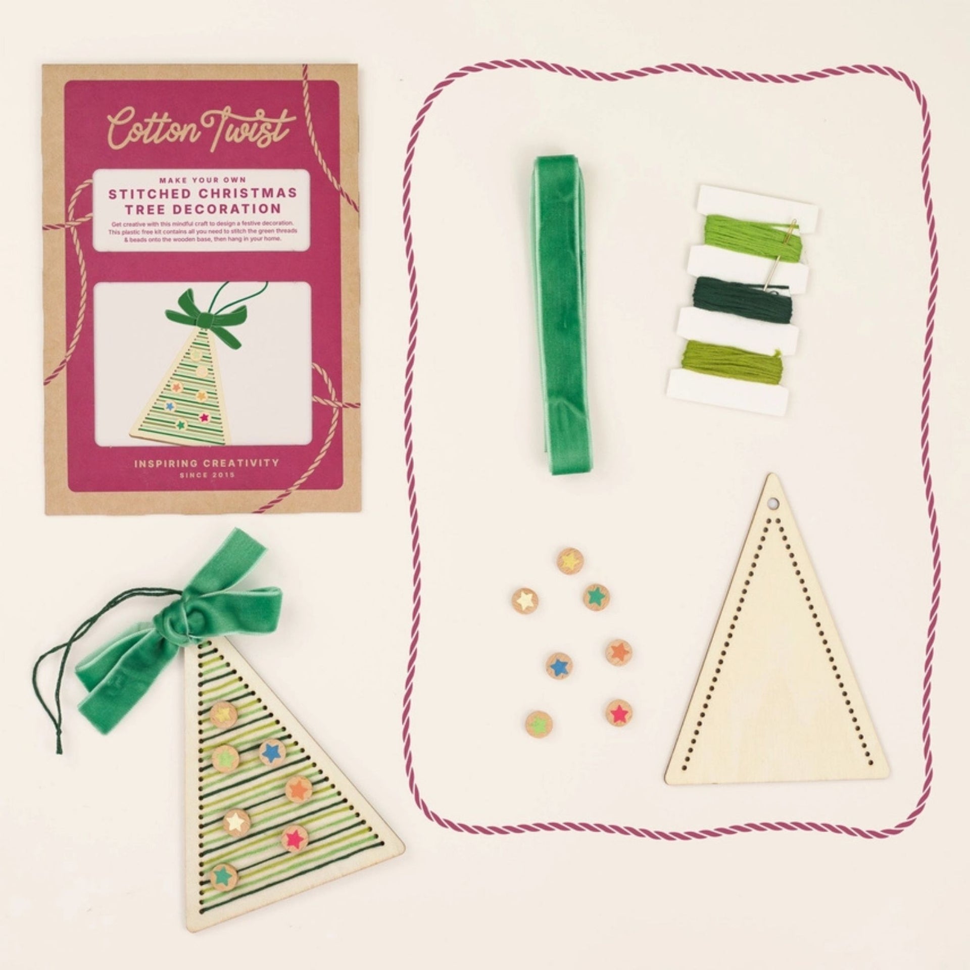 Cotton Twist Make Your Own Stitched Christmas Tree Decoration