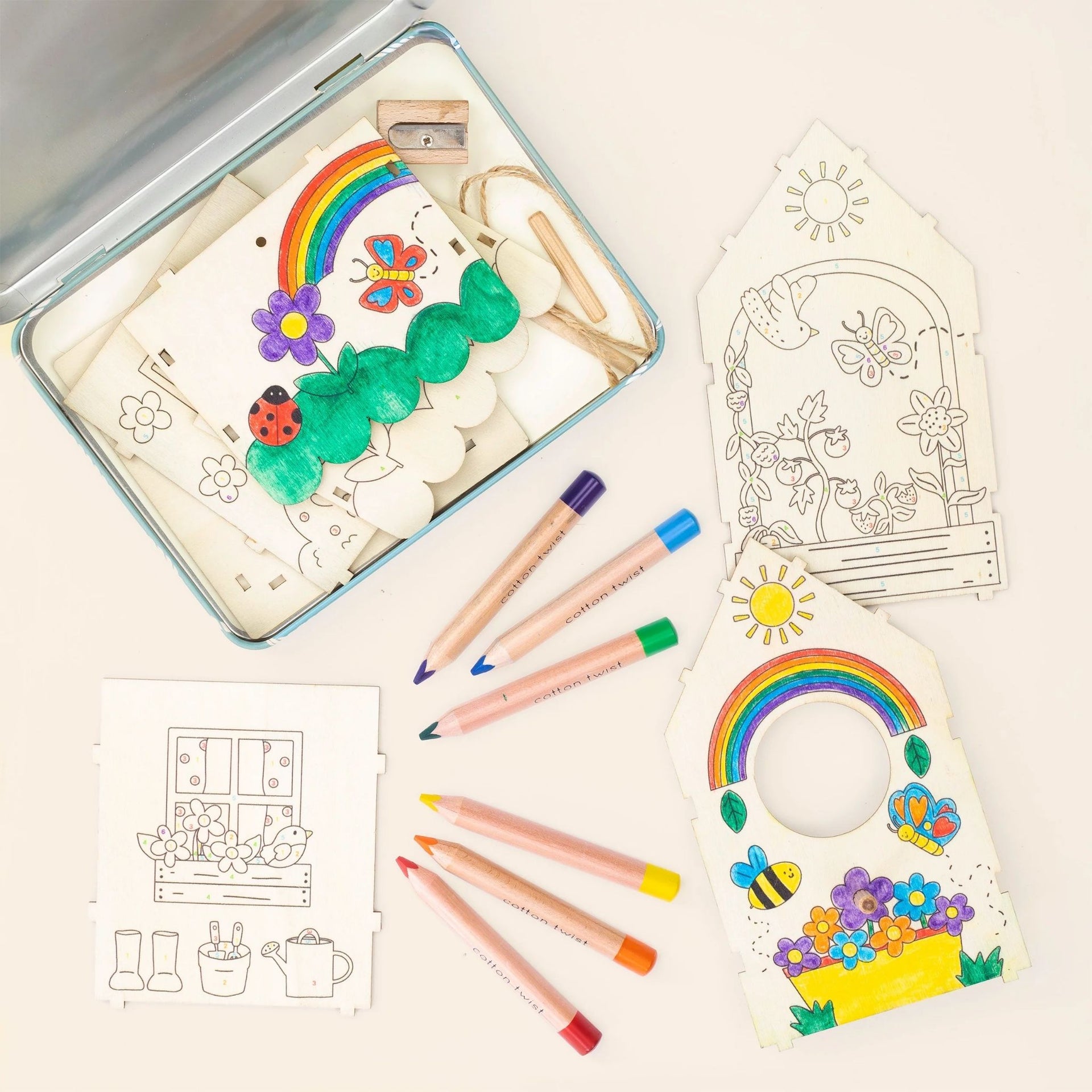 Cotton Twist Paint By Numbers Bird House Kit