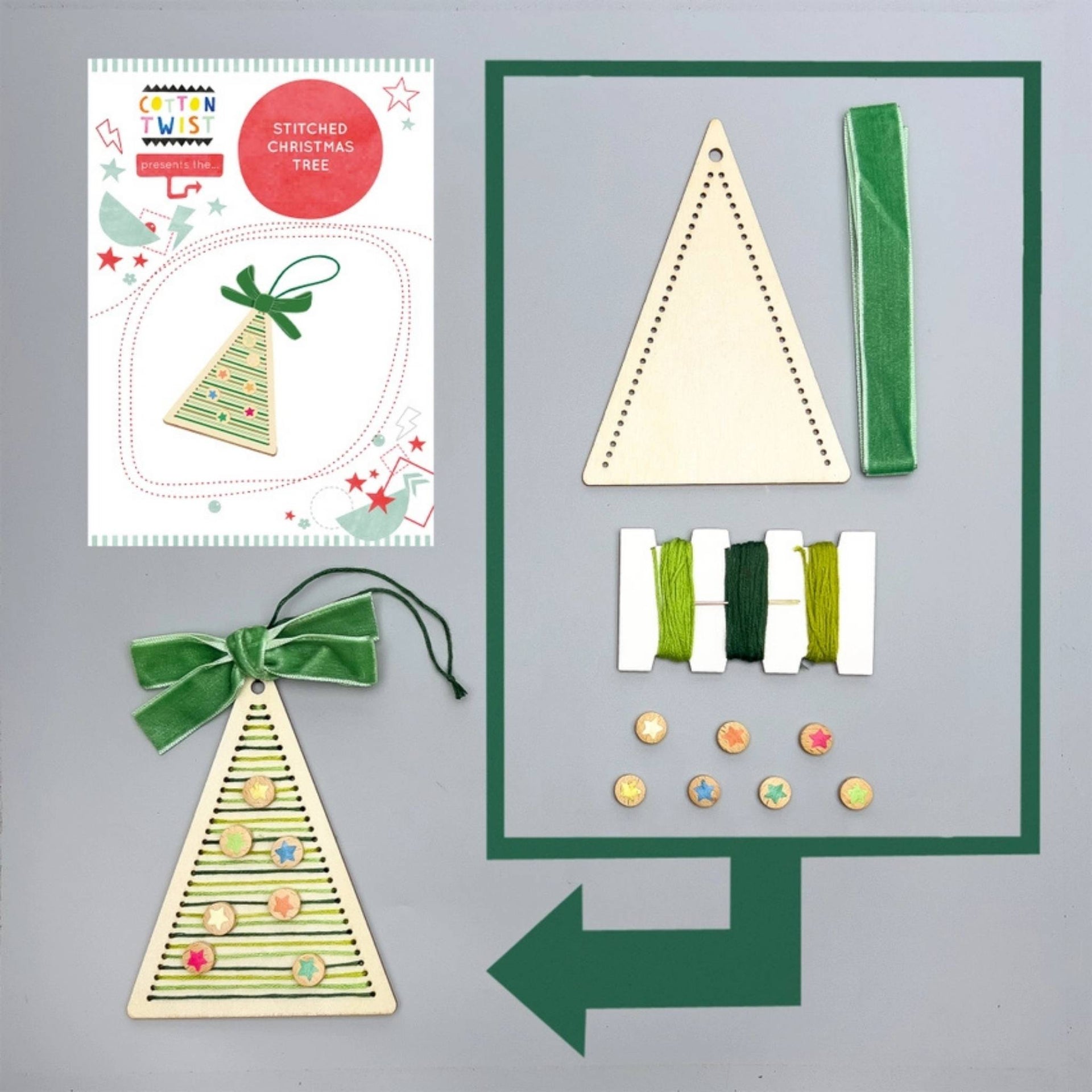 Cotton Twist Make Your Own Stitched Christmas Tree Decoration