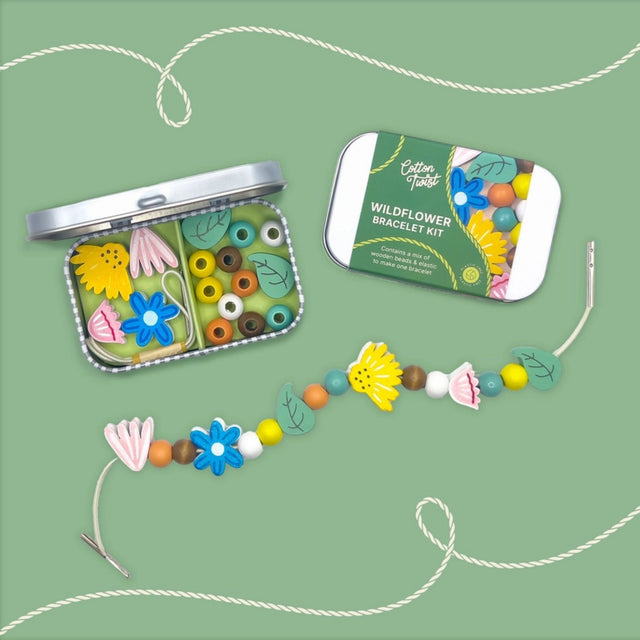 Cotton Twist Wildflower Bracelet Gift Tin