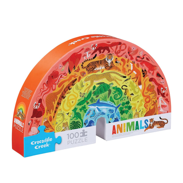 Crocodile Creek Rainbow Animals Puzzle - 100 Piece