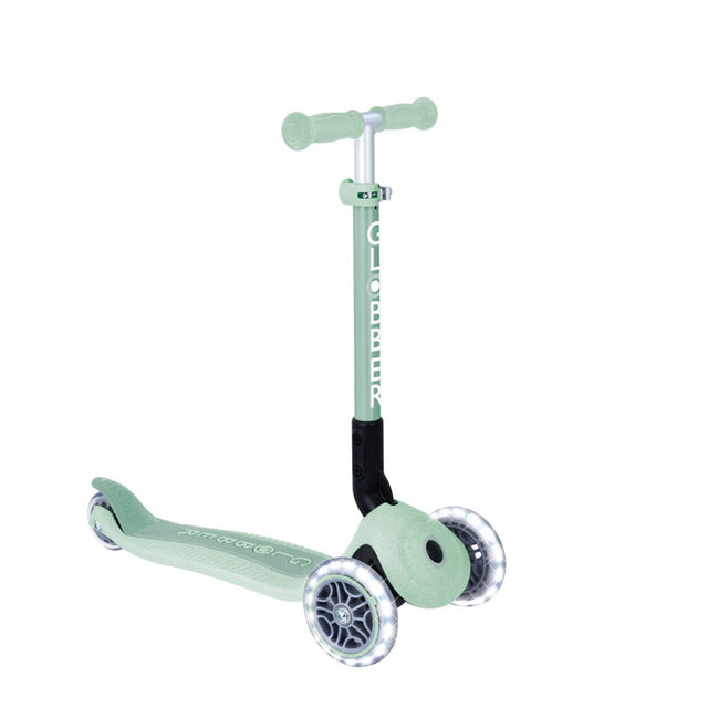 Globber Junior Foldable Lights Ecologic Scooter - Pistachio
