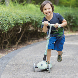 Globber Junior Foldable Lights Ecologic Scooter - Pistachio