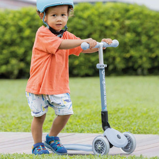 Globber Junior Foldable Lights Ecologic Scooter - Blueberry