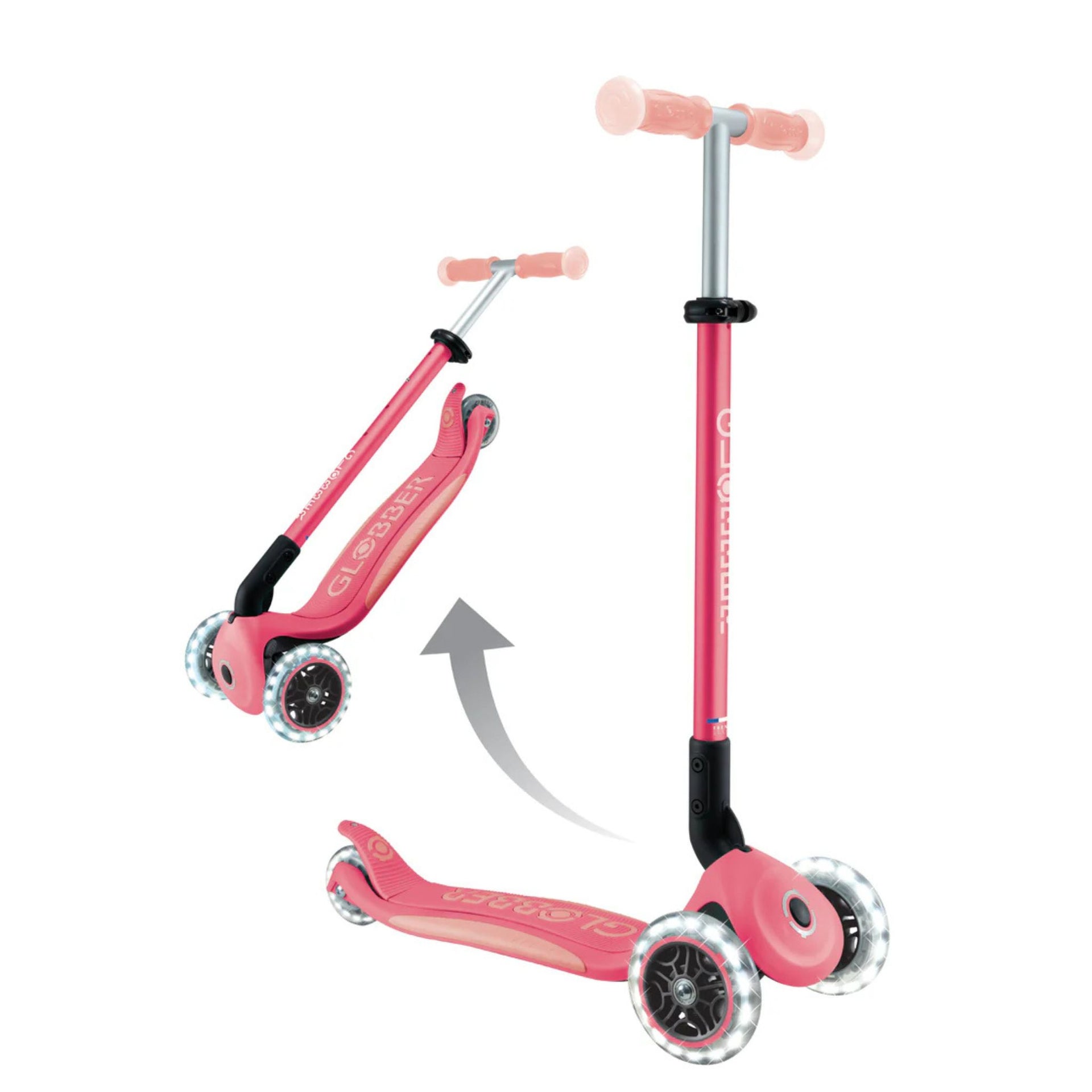Globber Elite Glow Lights Scooter - Pink