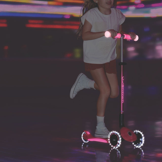 Globber Elite Glow Lights Scooter - Pink