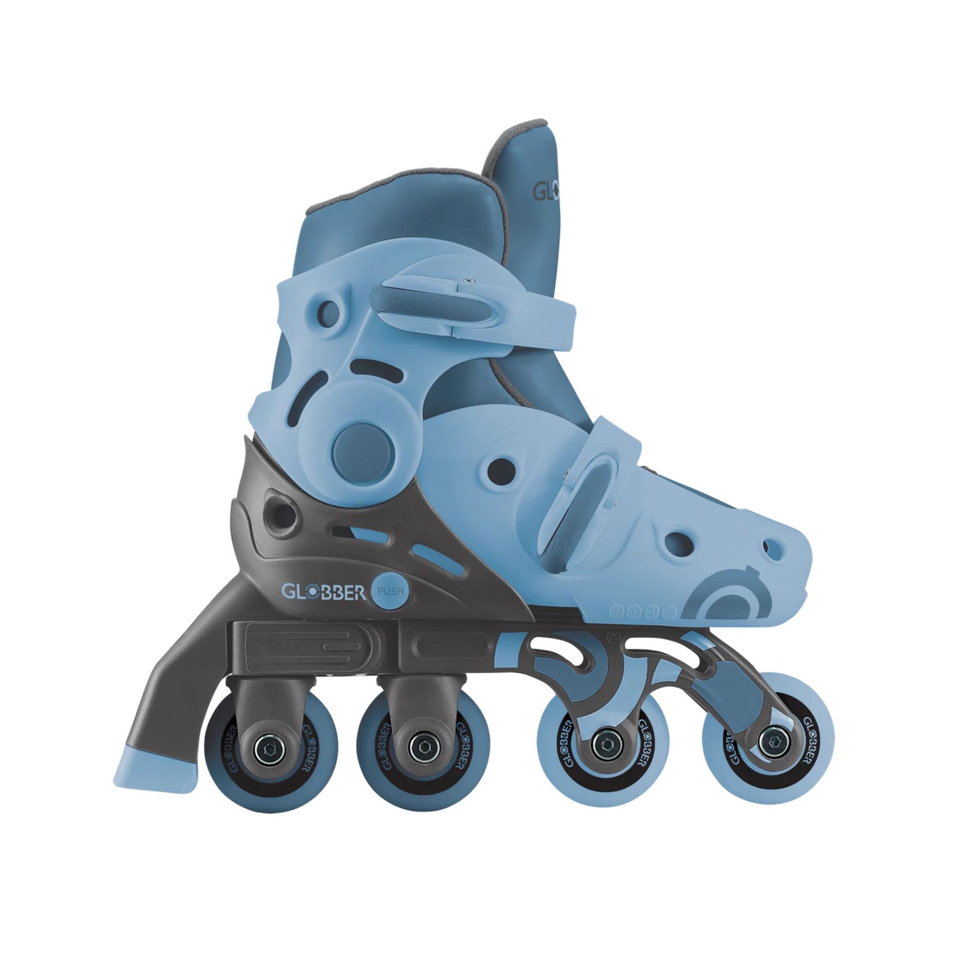 Globber 2 in 1 Learning Skates - Ash Blue
