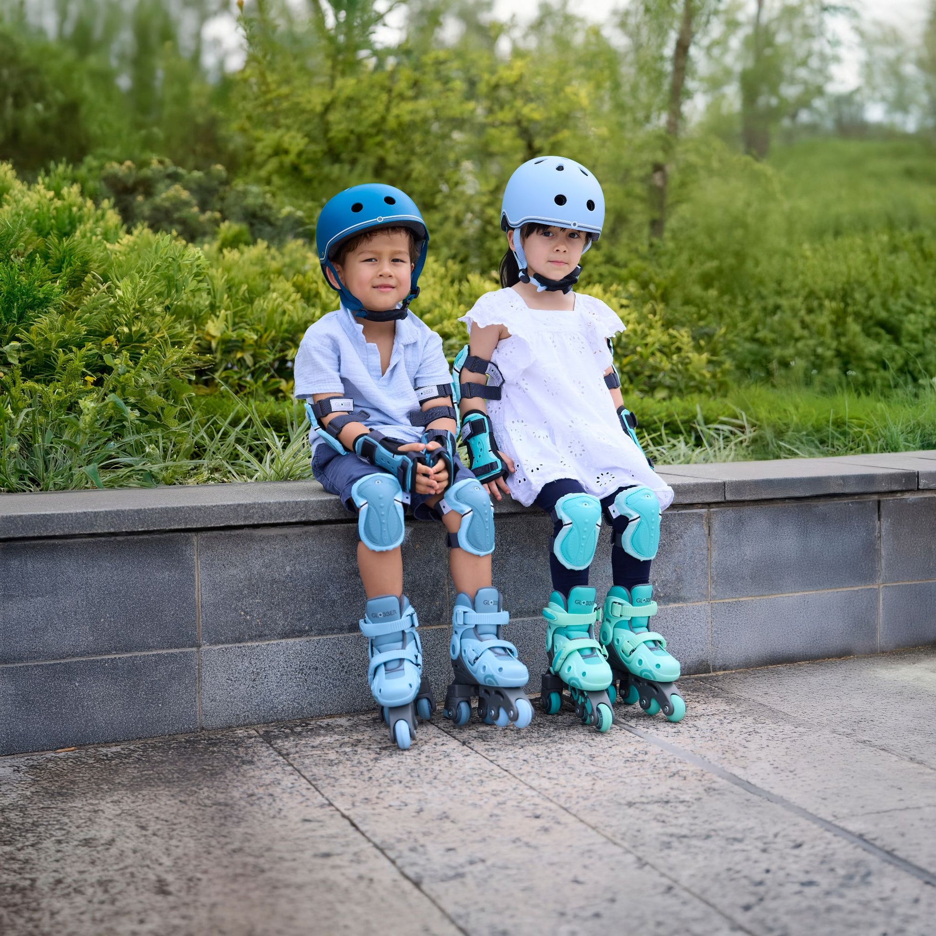 Globber 2 in 1 Learning Skates - Ash Blue