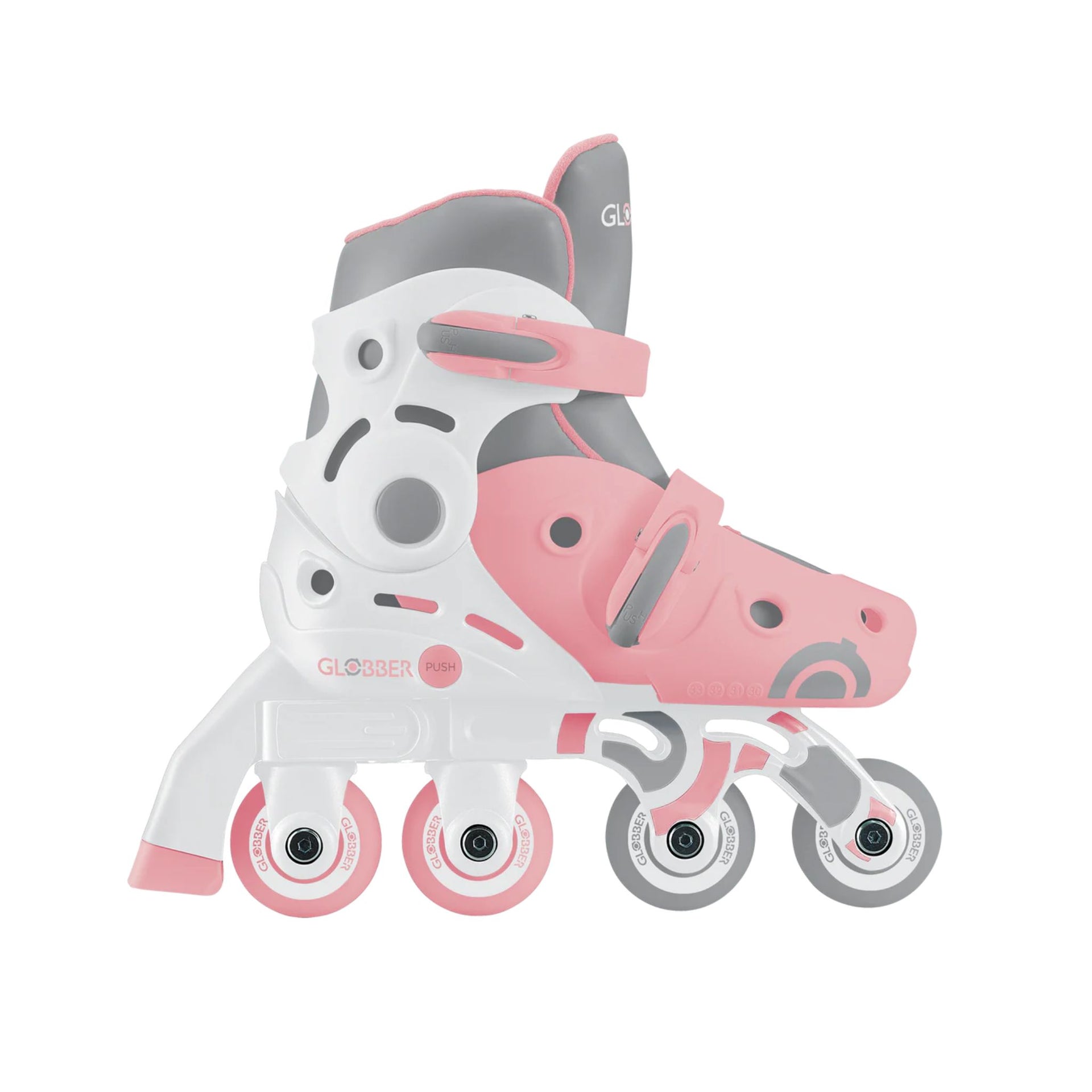 Globber 2 in 1 Learning Skates - Pastel Pink