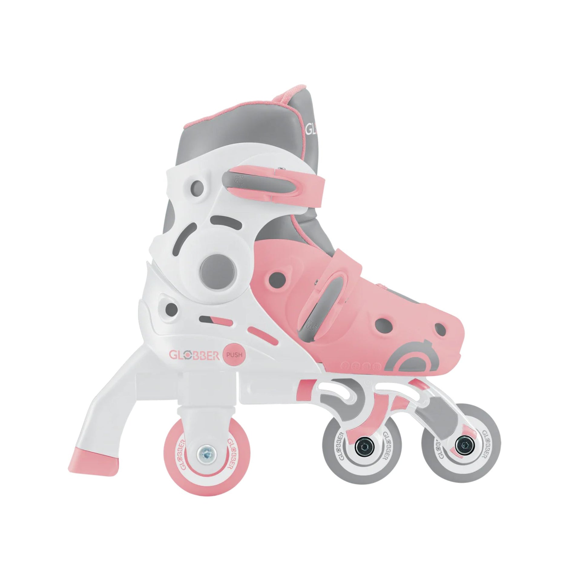 Globber 2 in 1 Learning Skates - Pastel Pink