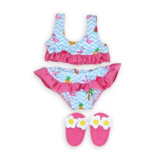 Heless Doll Bikini Set - Flamingo 35-45cm