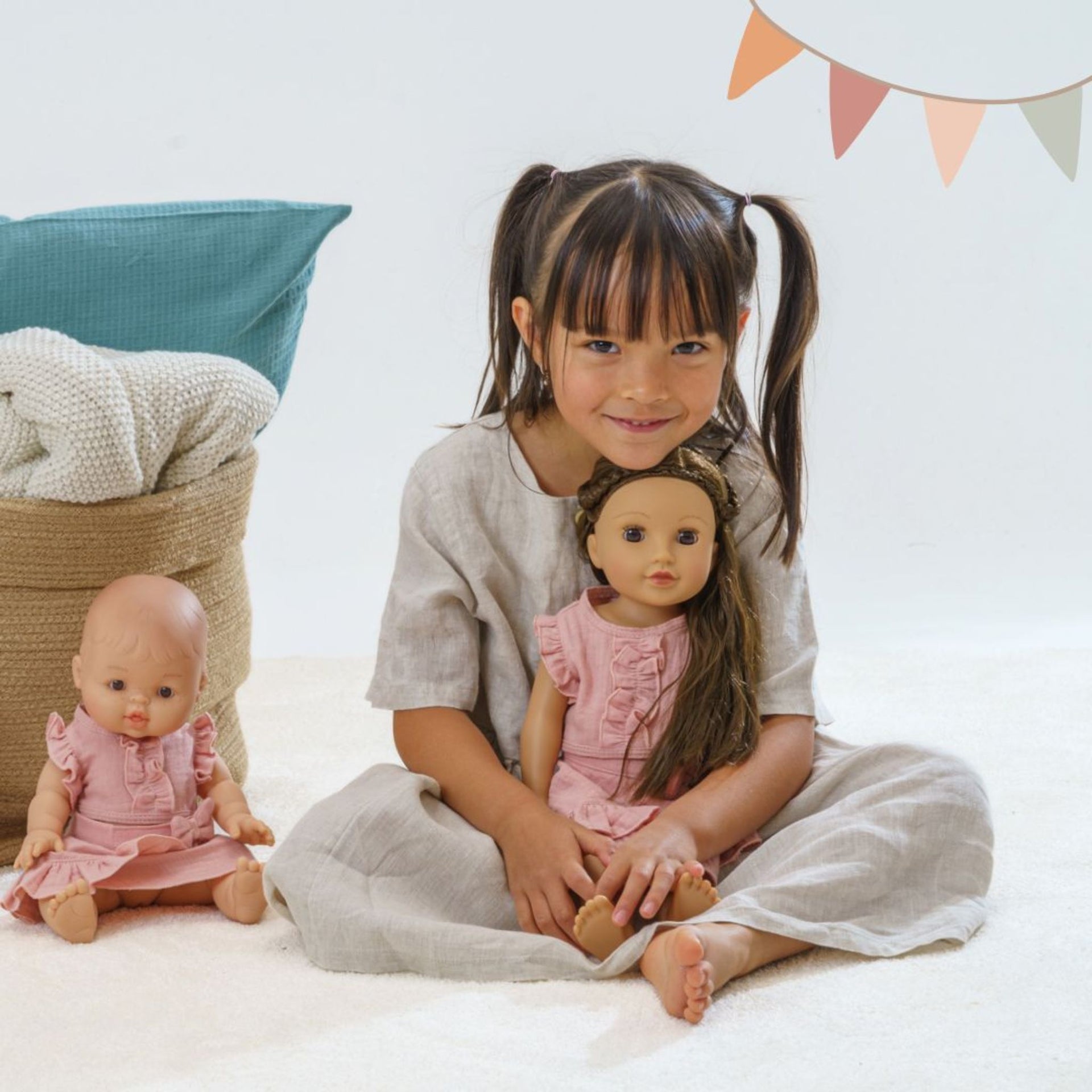 Heless Doll Ruffle Top and Skirt Set - Blush