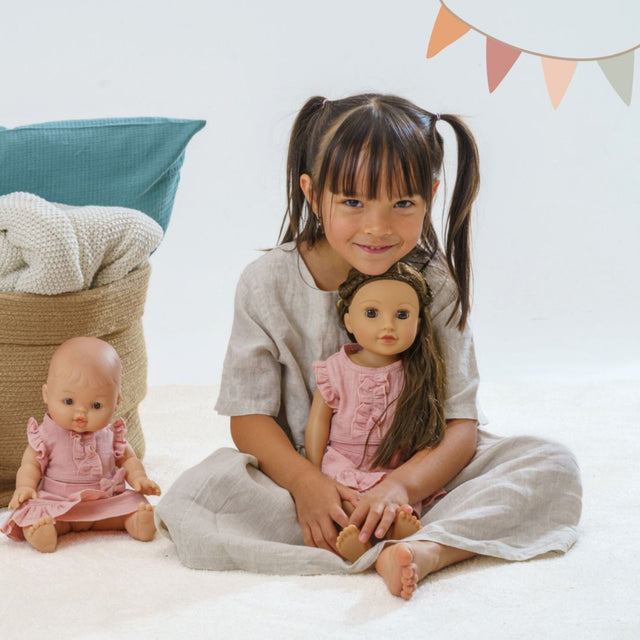 Heless Doll Ruffle Top and Skirt Set - Blush