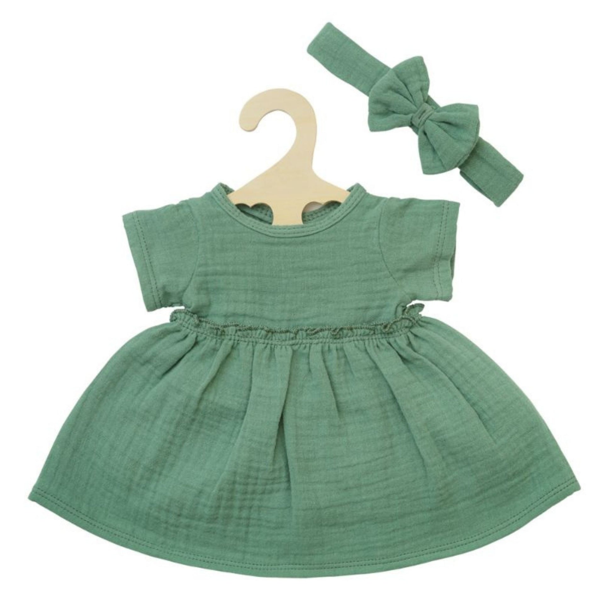 Paola Reina Girl Doll with Heless Sage Green Dress - 34cm