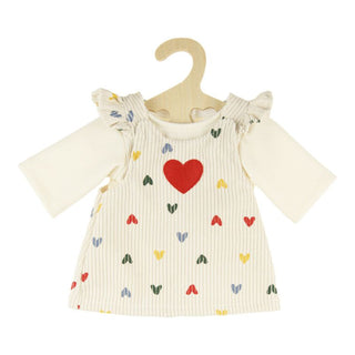 Heless Doll Corduroy Dress Set - Heart Confetti