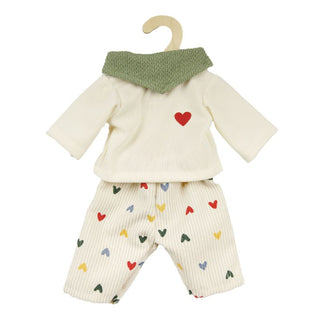 Heless Doll Corduroy Trouser Set - Heart Confetti