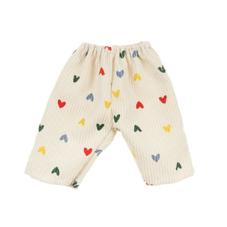 Heless Doll Corduroy Trouser Set - Heart Confetti