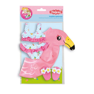 Heless Doll Swim Set with Swim Ring - Flamingo 35-45cm