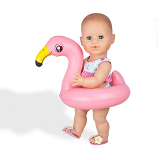 Heless Doll Swim Set with Swim Ring - Flamingo 35-45cm