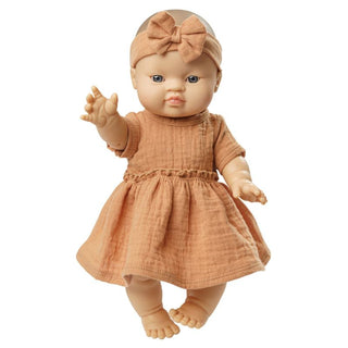 Heless Doll Dress and Headband Set - Caramel