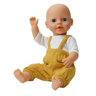 Heless Doll Dungaree Set - Honey Yellow