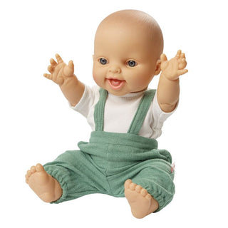 Heless Doll Dungaree Set - Sage Green