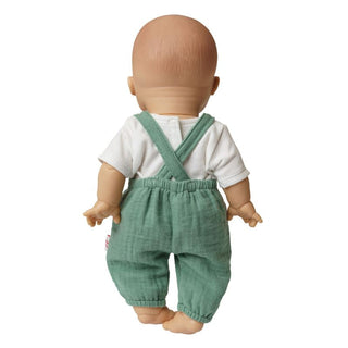 Heless Doll Dungaree Set - Sage Green