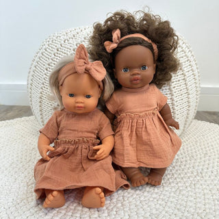 Heless Doll Dress and Headband Set - Caramel