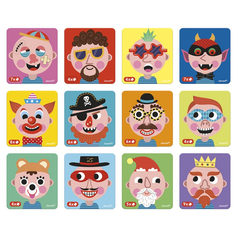 Janod Boy's Crazy Faces Magneti'Book
