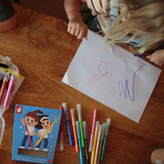 Janod Long Lasting Felt Tip Pens - Set of 12