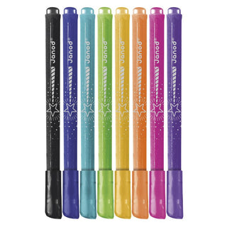 Janod Glitter Felt Tip Pens - Set of 8