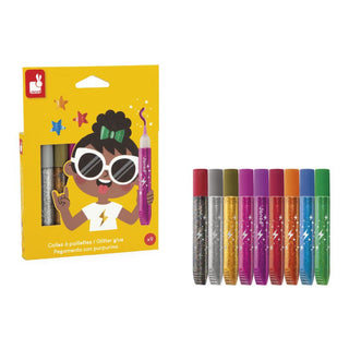Janod Glitter Glues - Set of 9