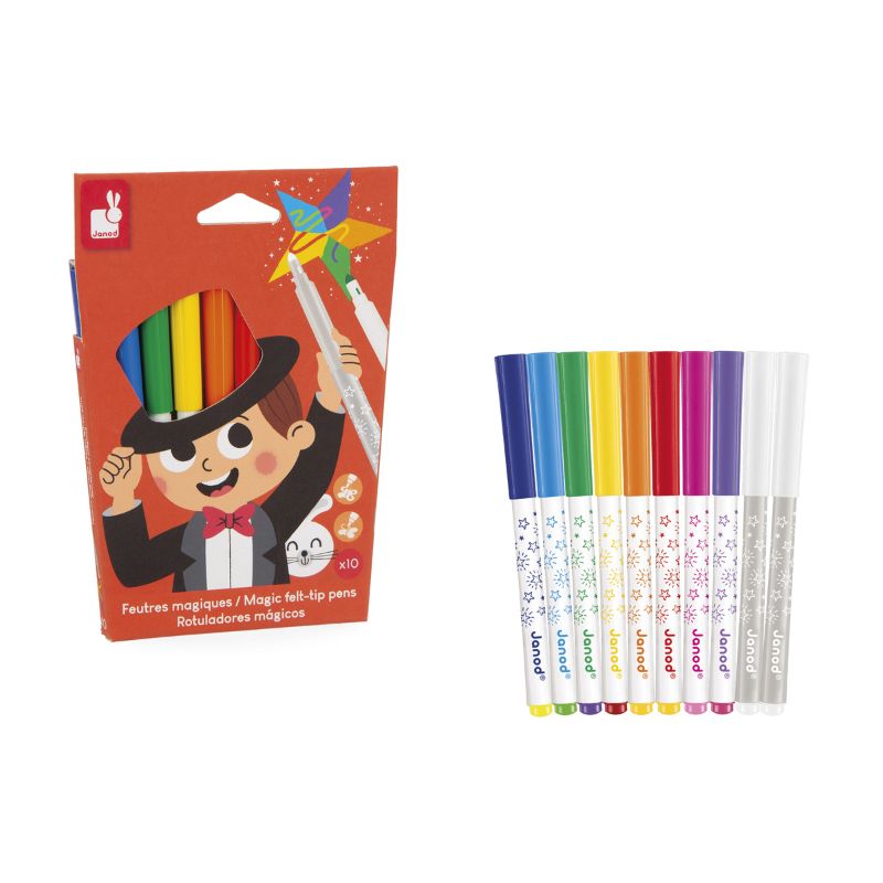Janod Magic Felt Tip Pens - Set of 10