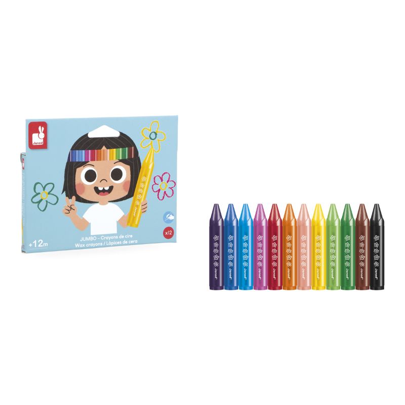 Janod Wax Crayons - Set of 12