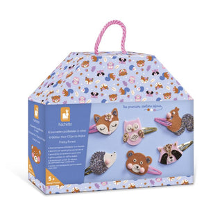 Janod Glitter Hair Clips Making Kit - Pretty Forest