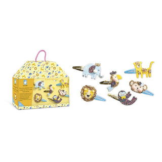 Janod Glitter Hair Clips Making Kit - Exotic Animals