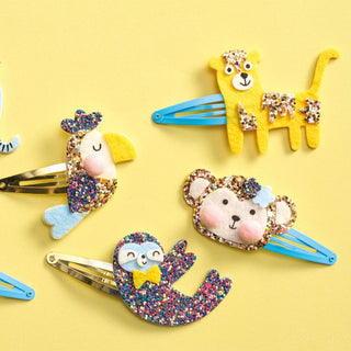 Janod Glitter Hair Clips Making Kit - Exotic Animals