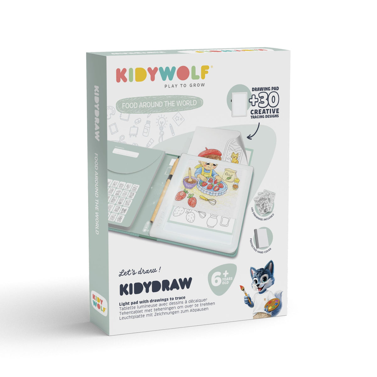 Kidywolf Kidydraw Pad - Food Around the World