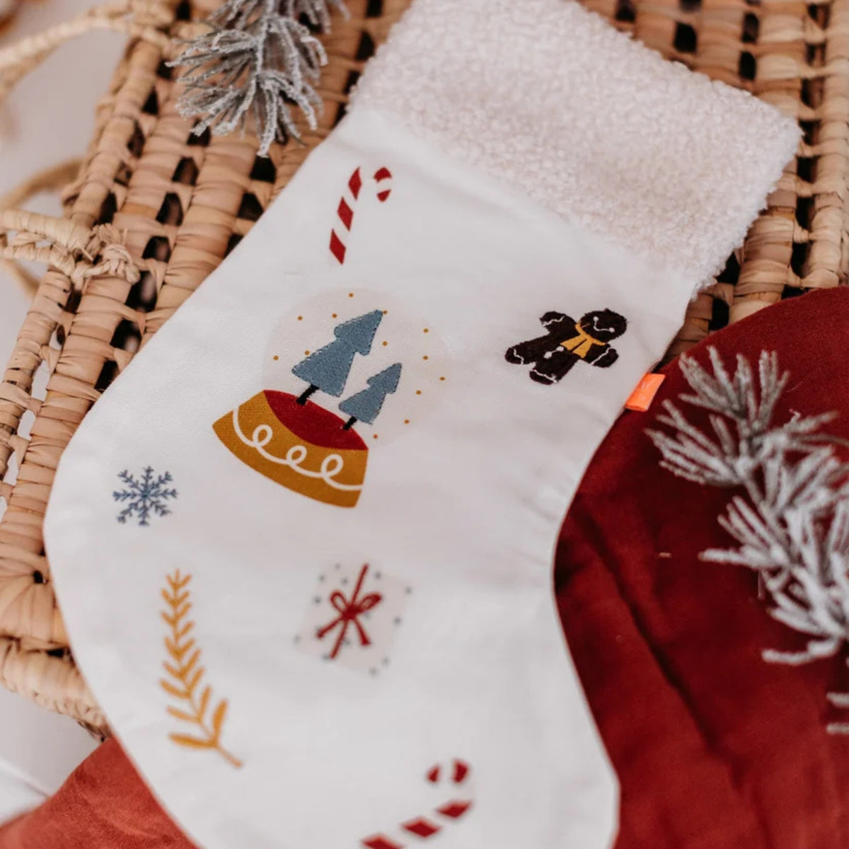 Kikadu Doll Christmas Stocking - Snow Globe