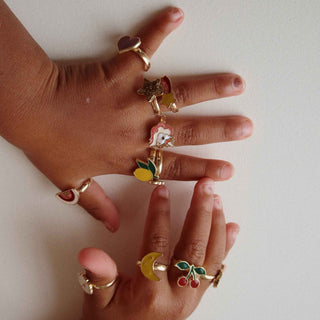 Konges Sløjd 12 Pack Ring Set - Pink Gift Box