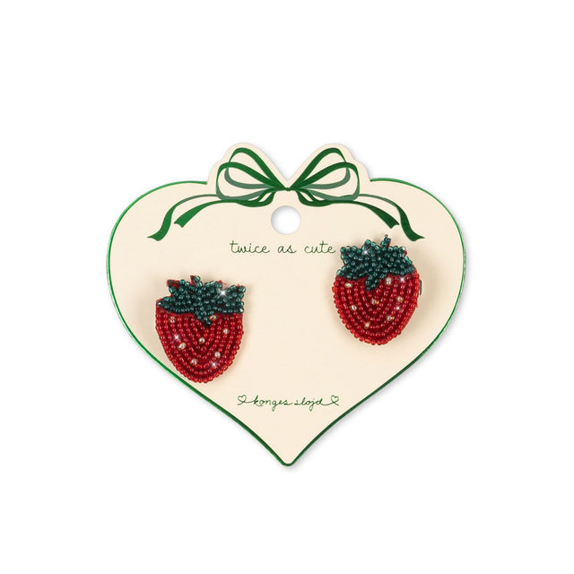Konges Sløjd Strawberry Beaded Hair Clips