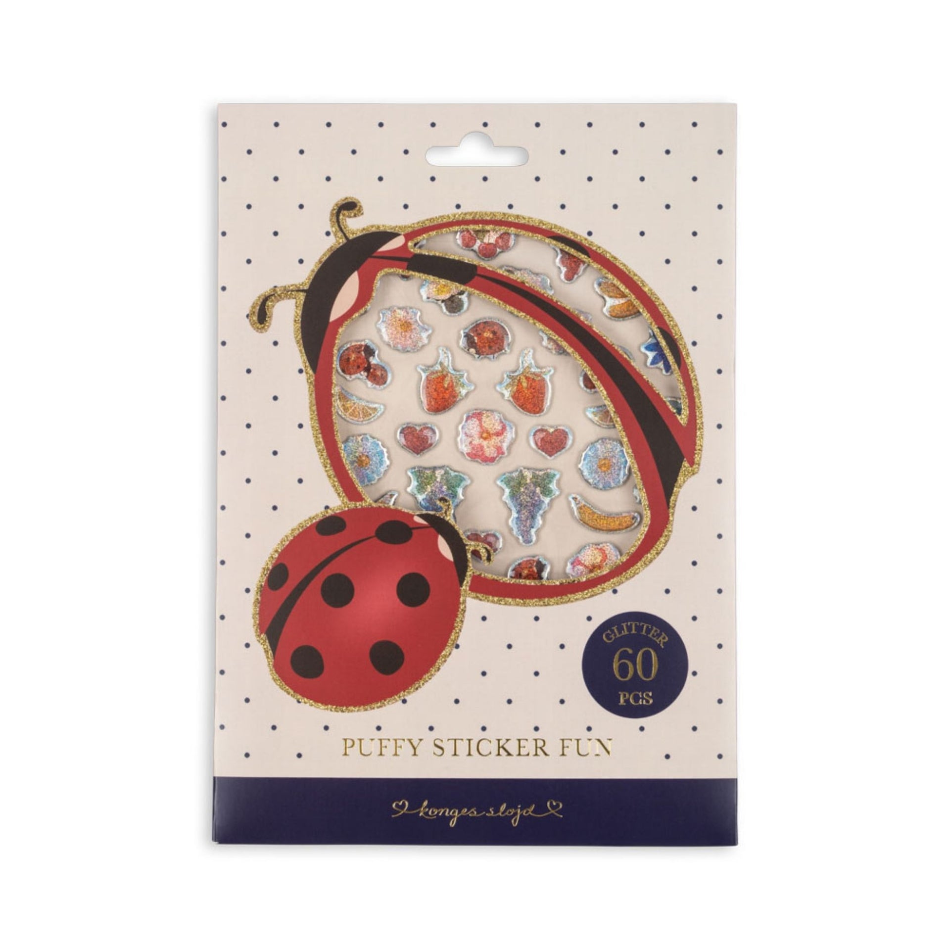 Konges Sløjd Puffy Stickers - Ladybug