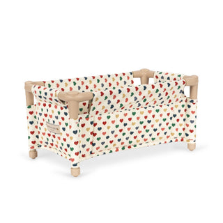 Konges Sløjd Doll Travel Bed - Colourful Hearts