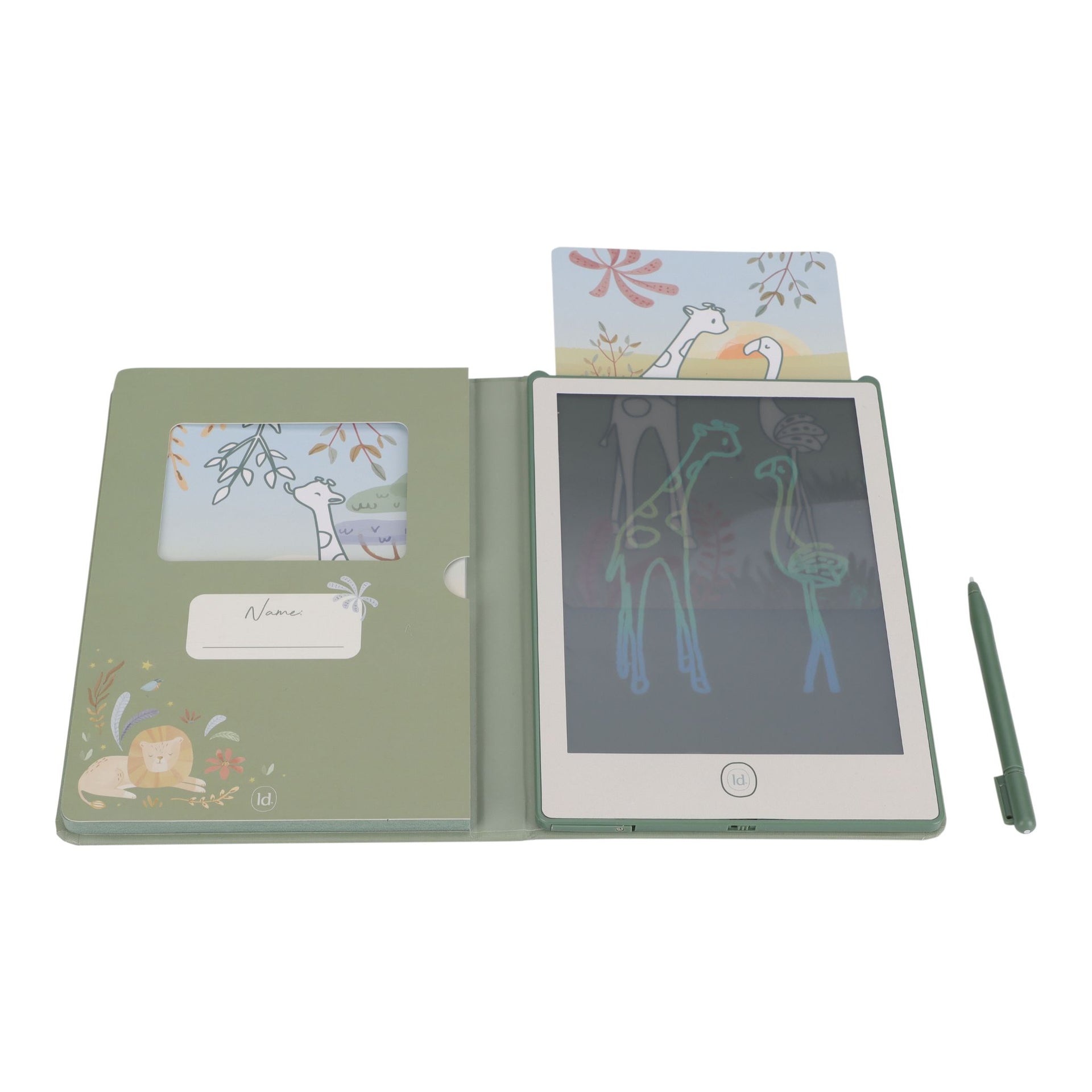 Little Dutch Drawing Tablet Green - Safari Friends