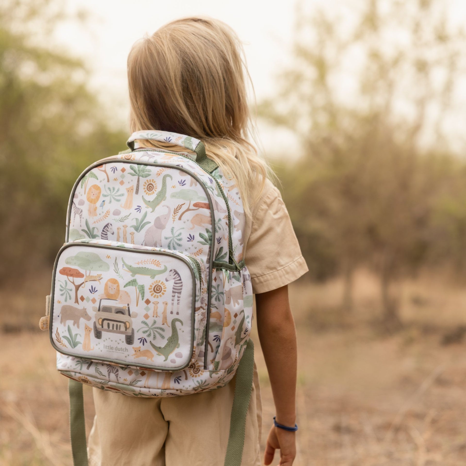 Little Dutch Large Backpack - Safari Friends