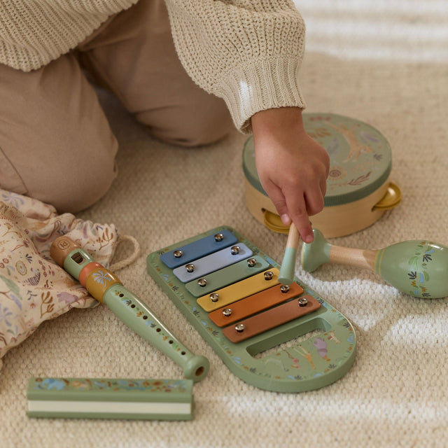Little Dutch Music Set Green - Safari Friends