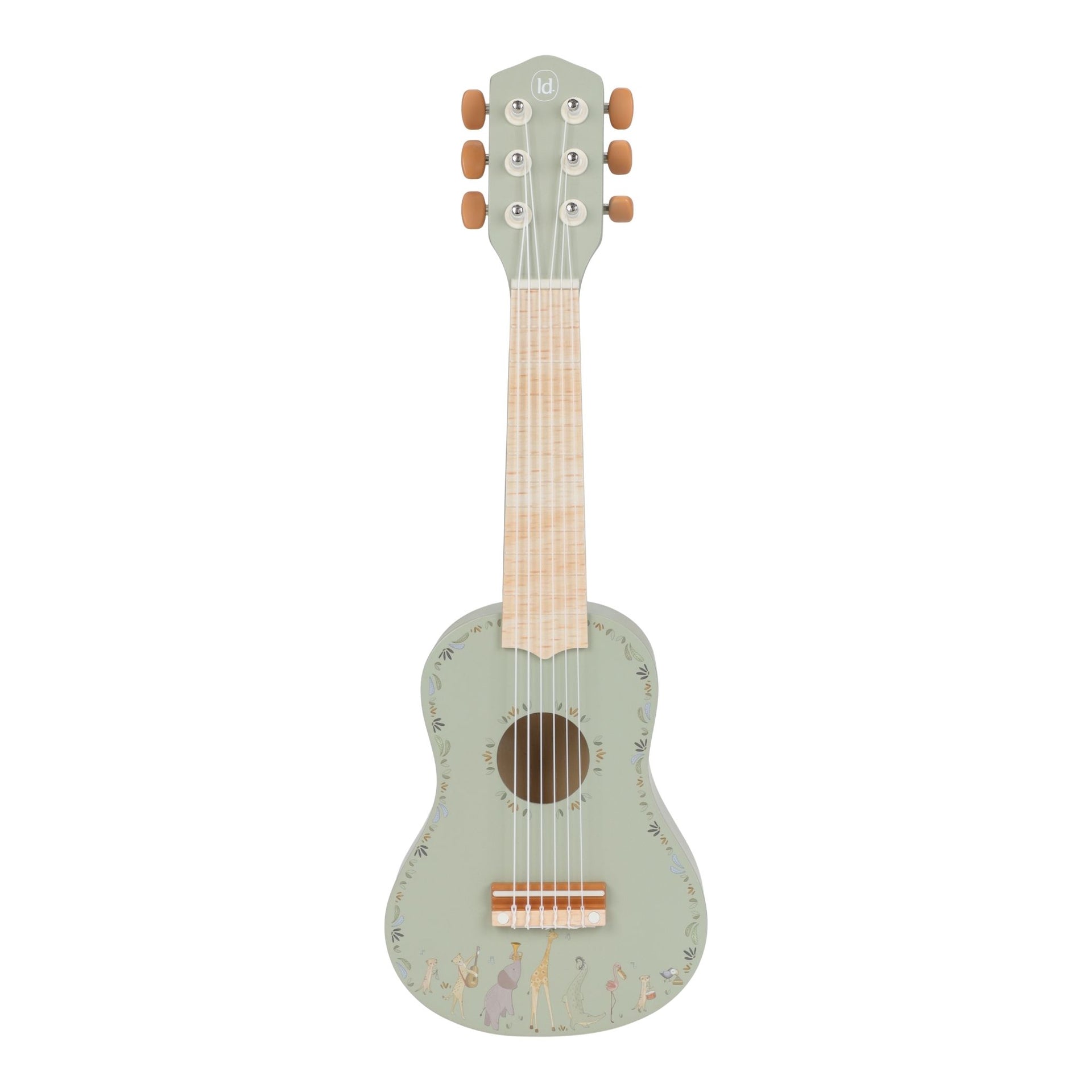 Little Dutch Wooden Green Guitar - Safari Friends